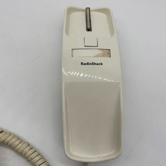 Vtg Radio Shack SlimLine Push Button Telephone White Backlit Corded Phone 43-874 - Picture 5 of 8